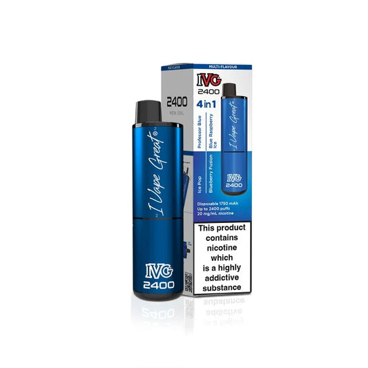 IVG 2400 Prefilled 4 in 1  Vape - Blue Edition