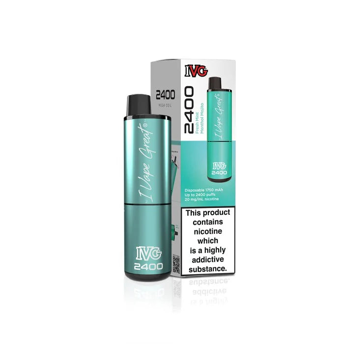 IVG 2400 Prefilled 4 in 1 Vape - Fresh Mint Menthol Mojito