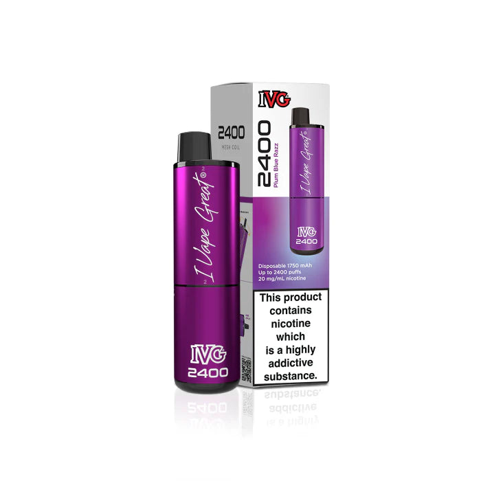 IVG 2400 Disposable 4 in 1 Disposable Vape - Plum blue razz