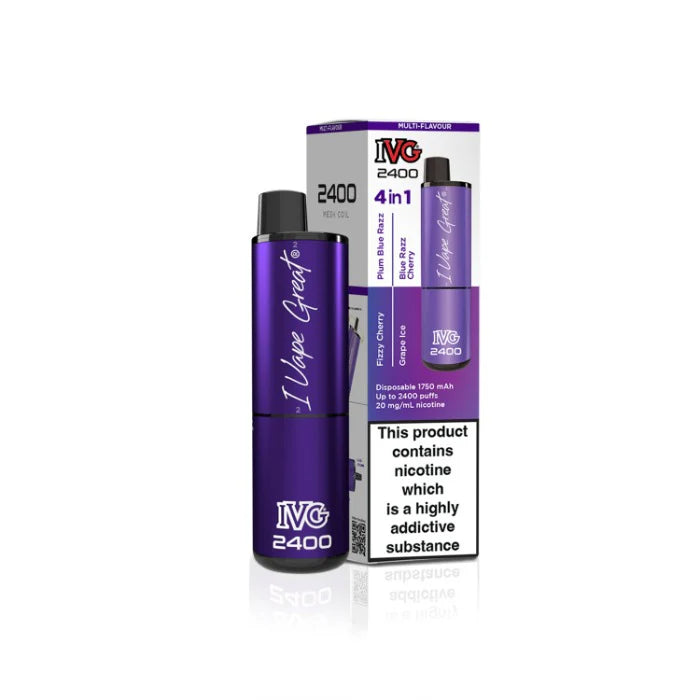 IVG 2400 Disposable 4 in 1 Disposable Vape - Purple edition