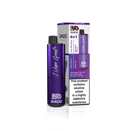 IVG 2400 Prefilled 4 in 1  Vape - Purple edition