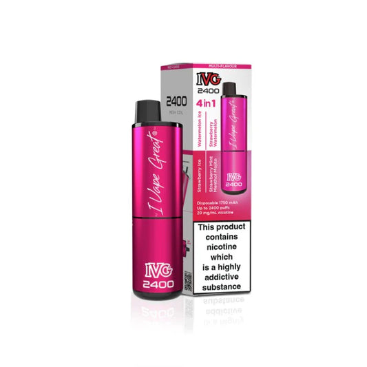 IVG 2400 Prefilled 4 in 1  Vape - Pink edition