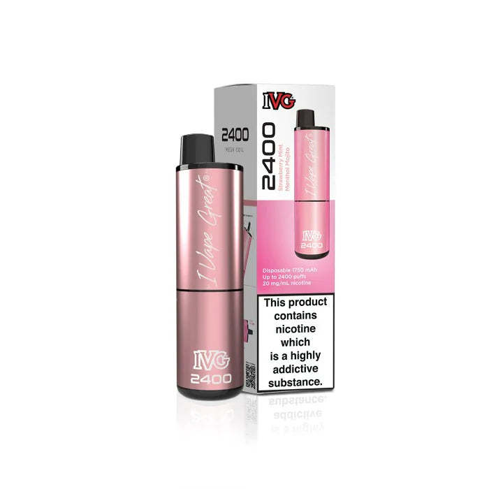 IVG 2400 Disposable 4 in 1 Disposable Vape - Strawberry mint mojito