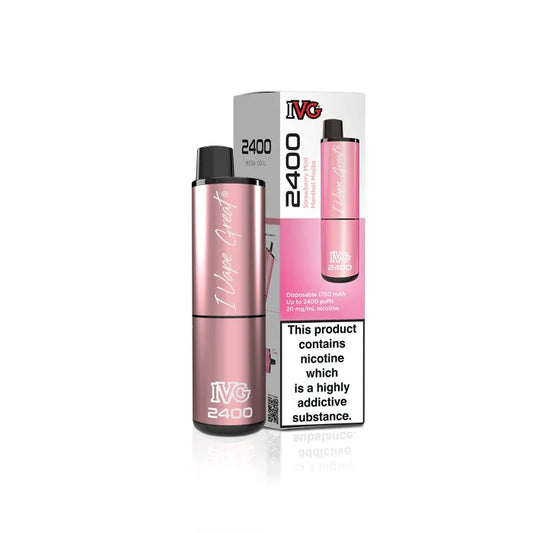 IVG 2400 Prefilled 4 in 1  Vape - Strawberry mint mojito