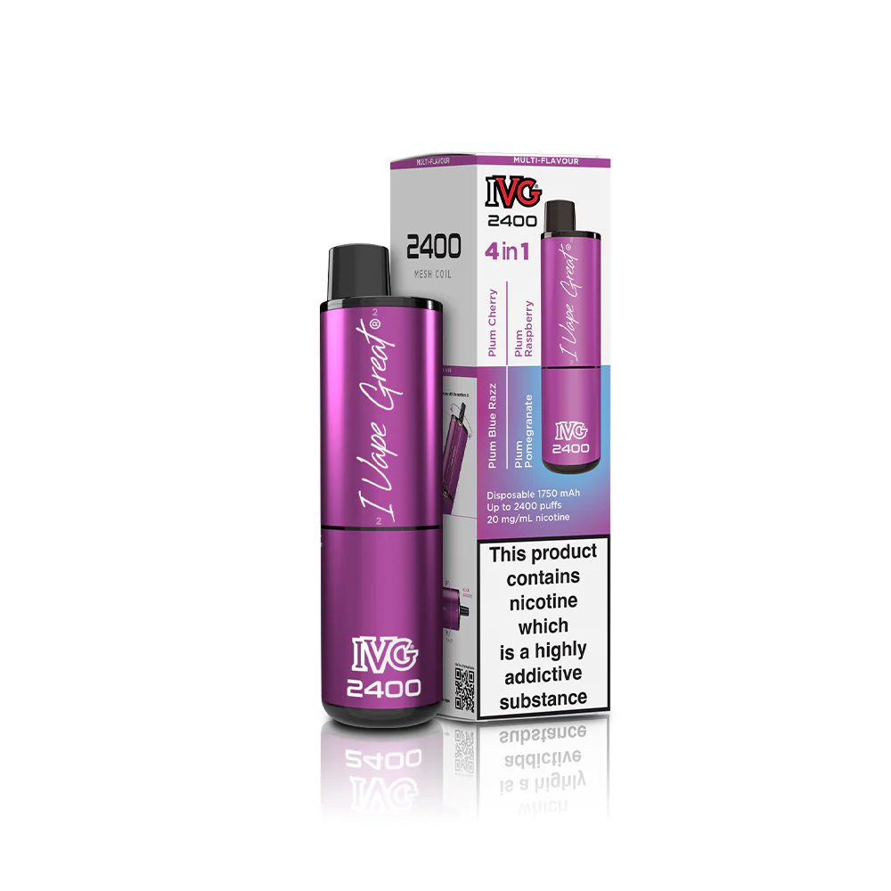 IVG 2400 Disposable 4 in 1 Disposable Vape - Plum edition