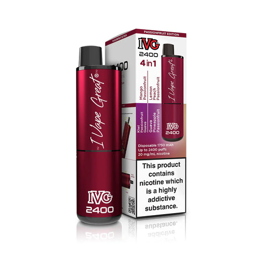 IVG 2400 Prefilled 4 in 1  Vape - Passionfruit edition