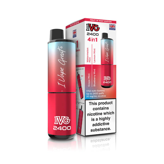 IVG 2400 Prefilled 4 in 1  Vape - Fruit And Mint Edition
