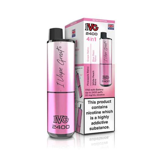 IVG 2400 Prefilled 4 in 1  Vape - Retro edition