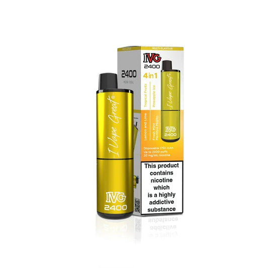 IVG 2400 Prefilled 4 in 1  Vape - Yellow edition