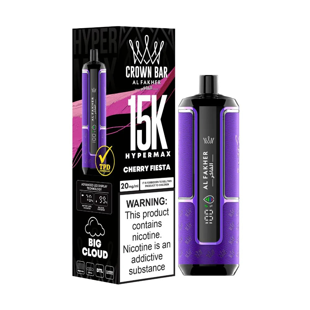 Al Fakher Crown Bar 15000 Puffs 20 Flavors Best Price UK Al Fakher Crown Bar 15000 Puffs 20 Flavors Best Price UK