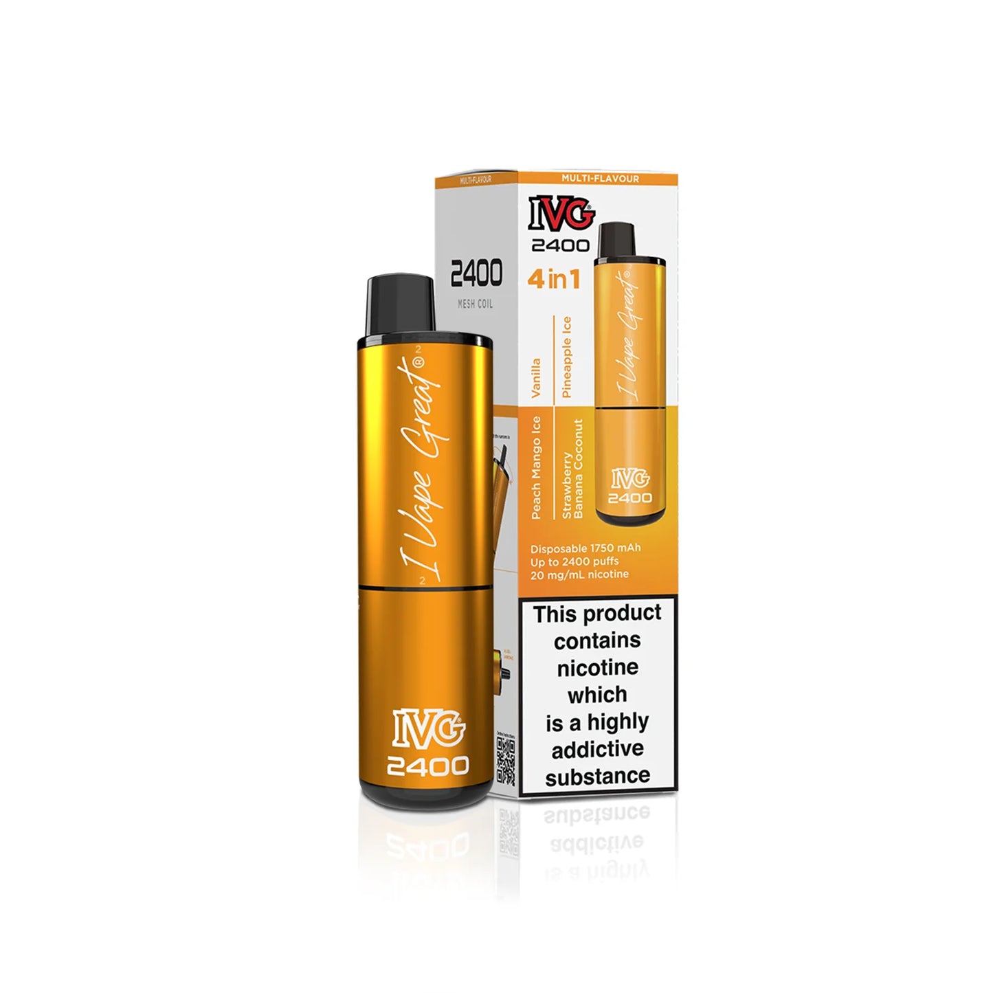 IVG 2400 Prefilled 4 in 1 Vape - Exotic edition