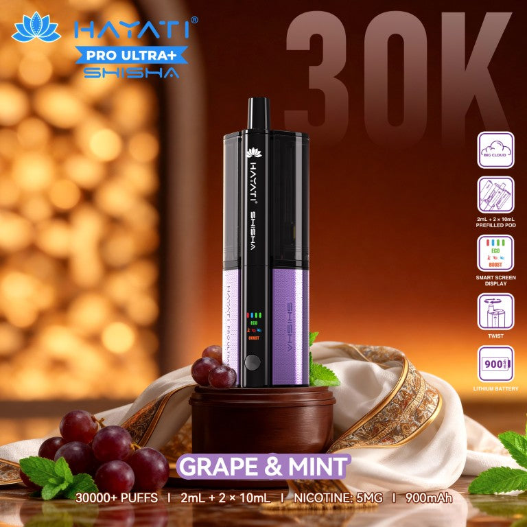 Hayati Pro Ultra+ Shisha 30K Puffs Vape Kit