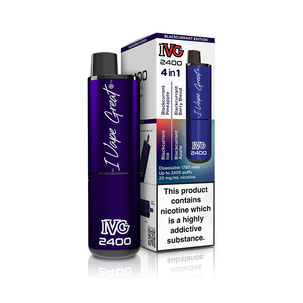 IVG 2400 Prefilled 4 in 1 Vape - Blackcurrant Edition
