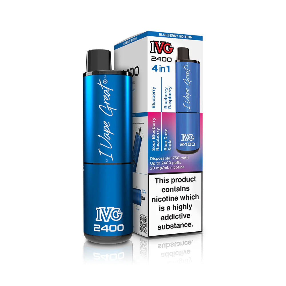 IVG 2400 Prefilled 4 in 1 Vape - Blueberry edition