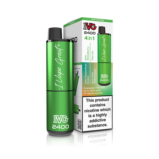 IVG 2400 Prefilled 4 in 1  Vape - Kiwi edition
