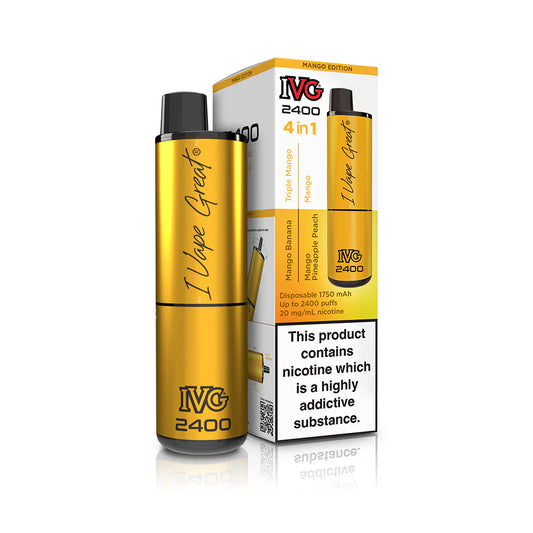 IVG 2400 Prefilled 4 in 1  Vape - Mango edition