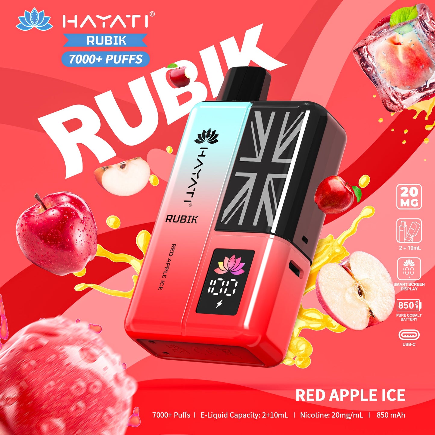 Hayati Rubik 7000 Puffs Disposable Vape| Best Price | UK | Vapes Wholesale - vapeswholesale
