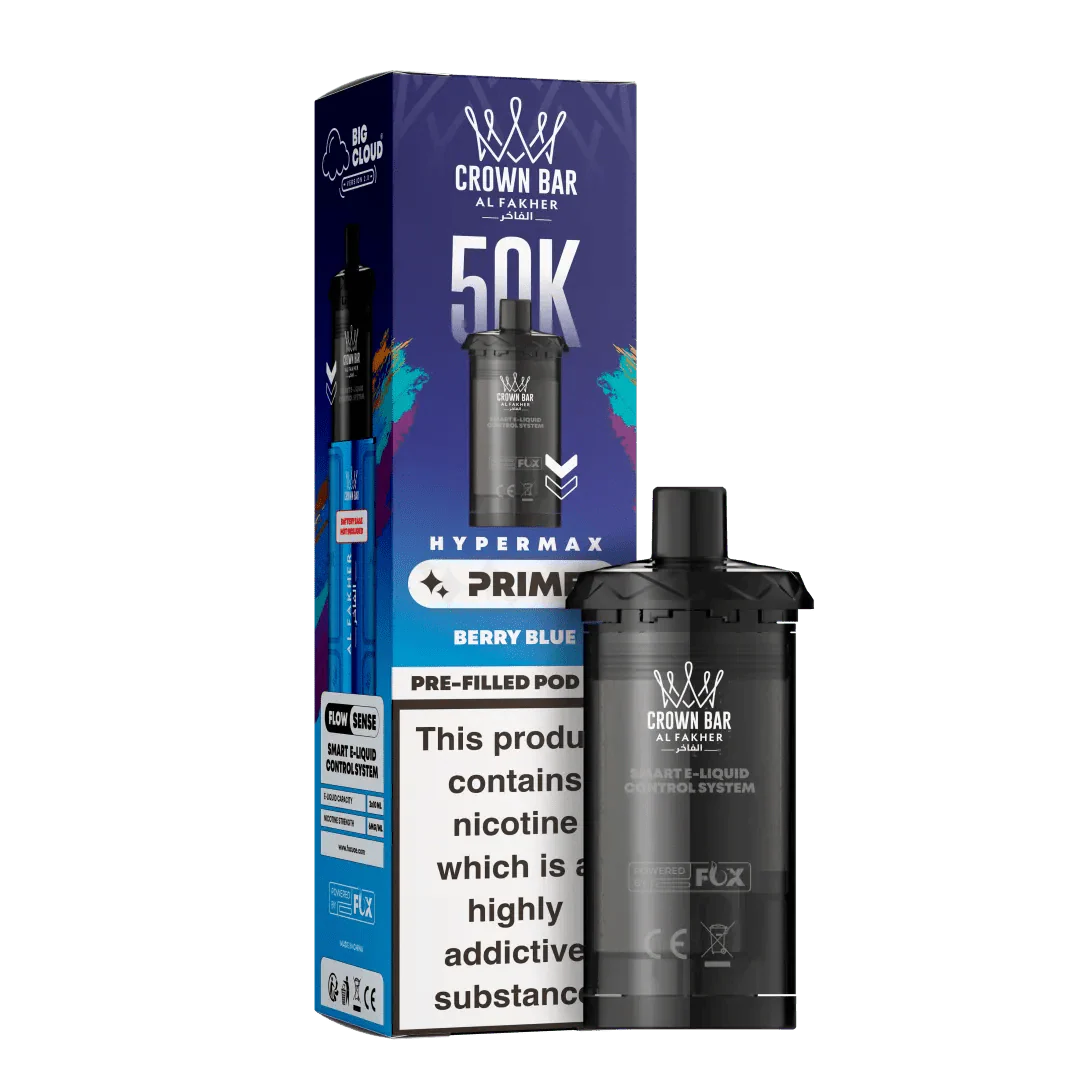 Crown Bar Al Fakher HyperMax Prime 50K Pods Box of 5