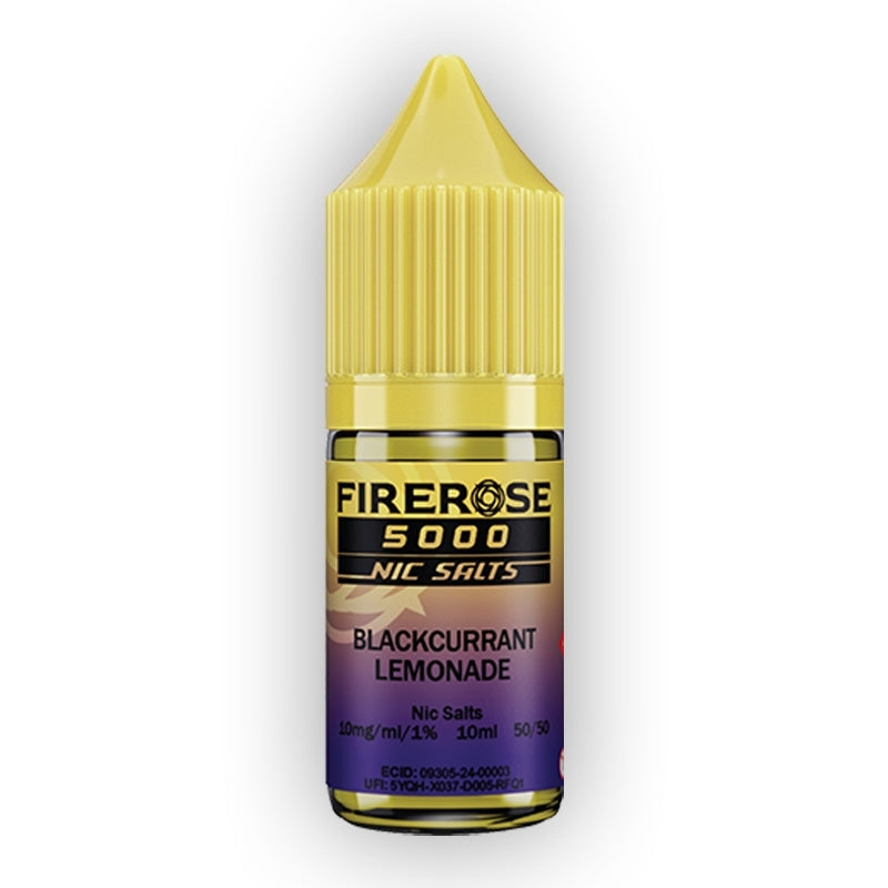 FireRose 5000 Nic Salts Blackcurrant Lemonade bottle