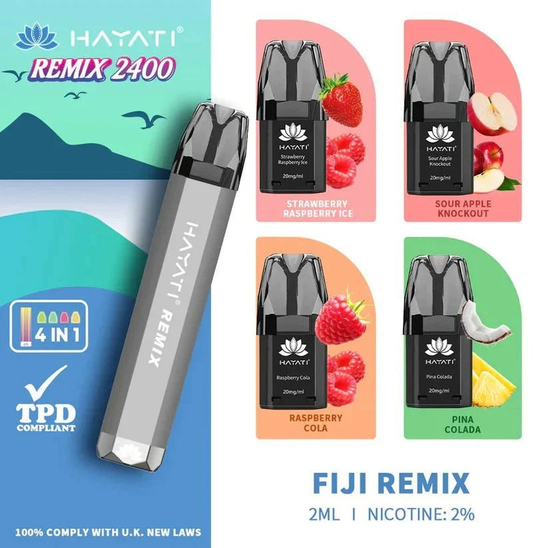 Hayati Remix 2400 4 in 1 Pod Kit | Best Price | UK | Vapes Wholesale