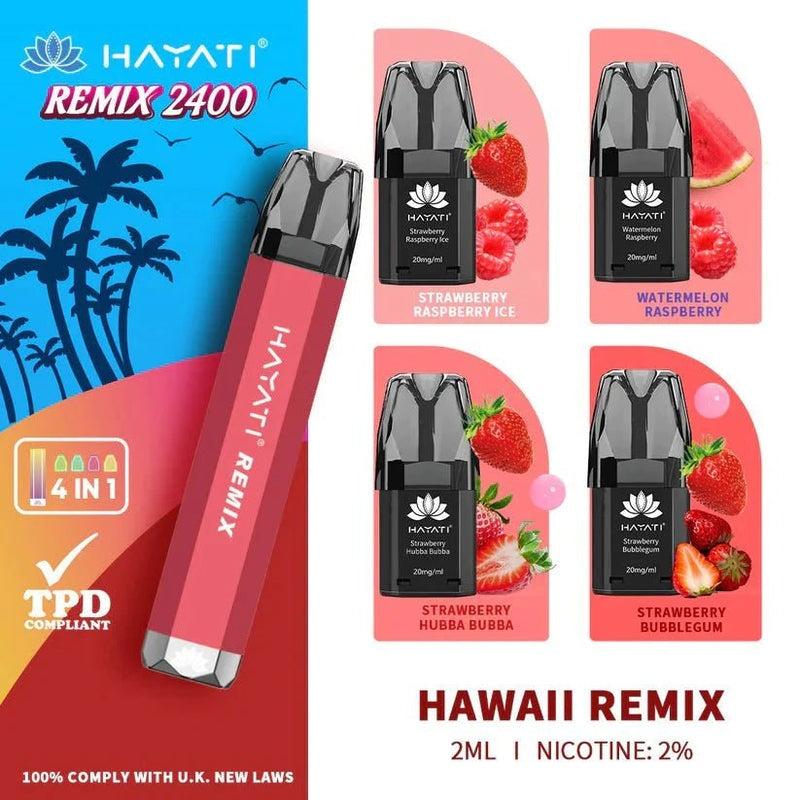 Hayati Remix 2400 4 in 1 Pod Kit | Best Price | UK | Vapes Wholesale