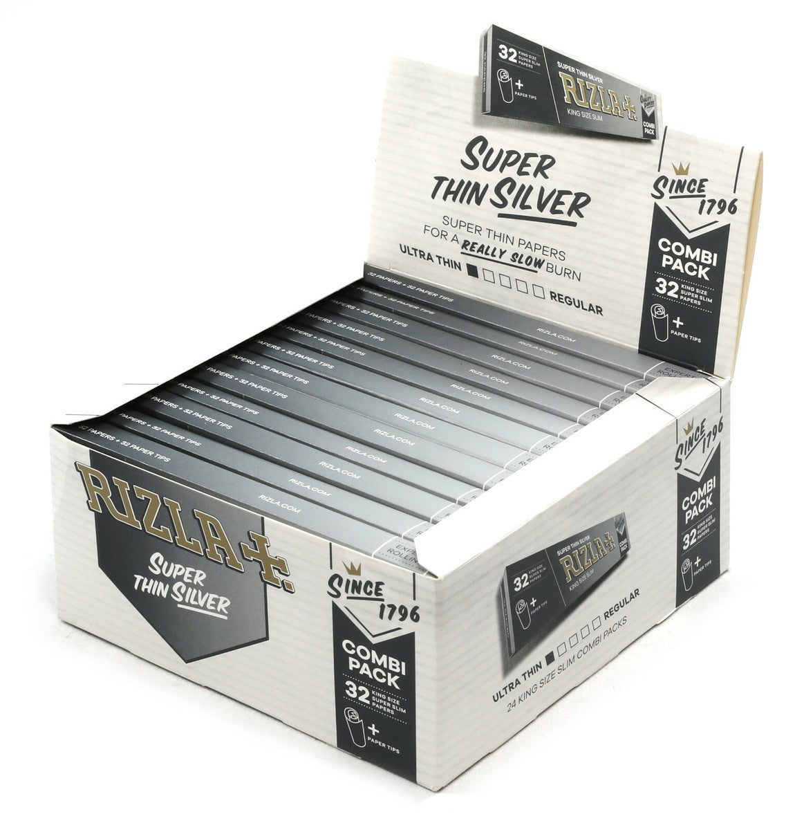 Rizla Super Thin Silver Combi Pack | Box of 32