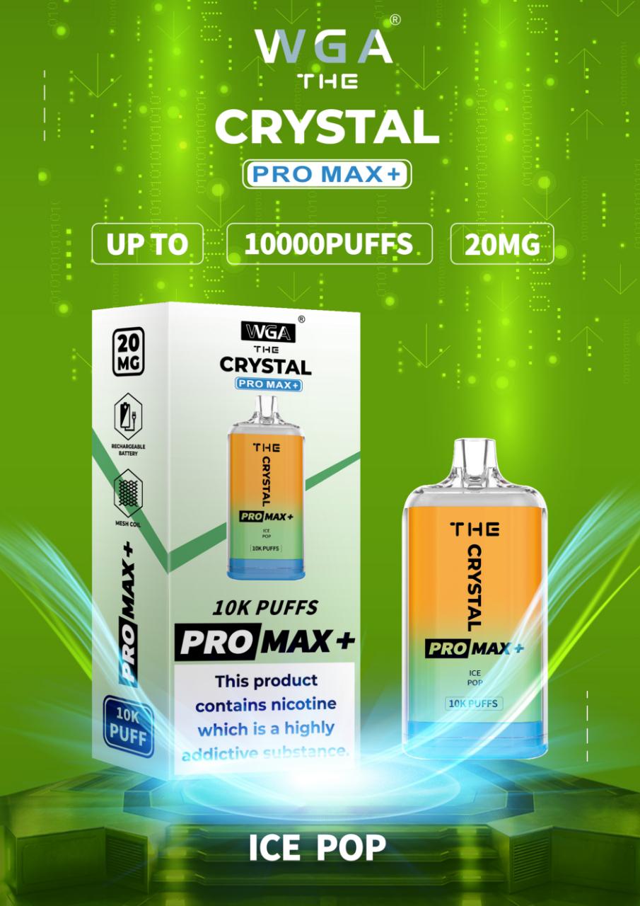 Crystal Pro Max Plus by WGA Disposable Vape Box - vapeswholesale