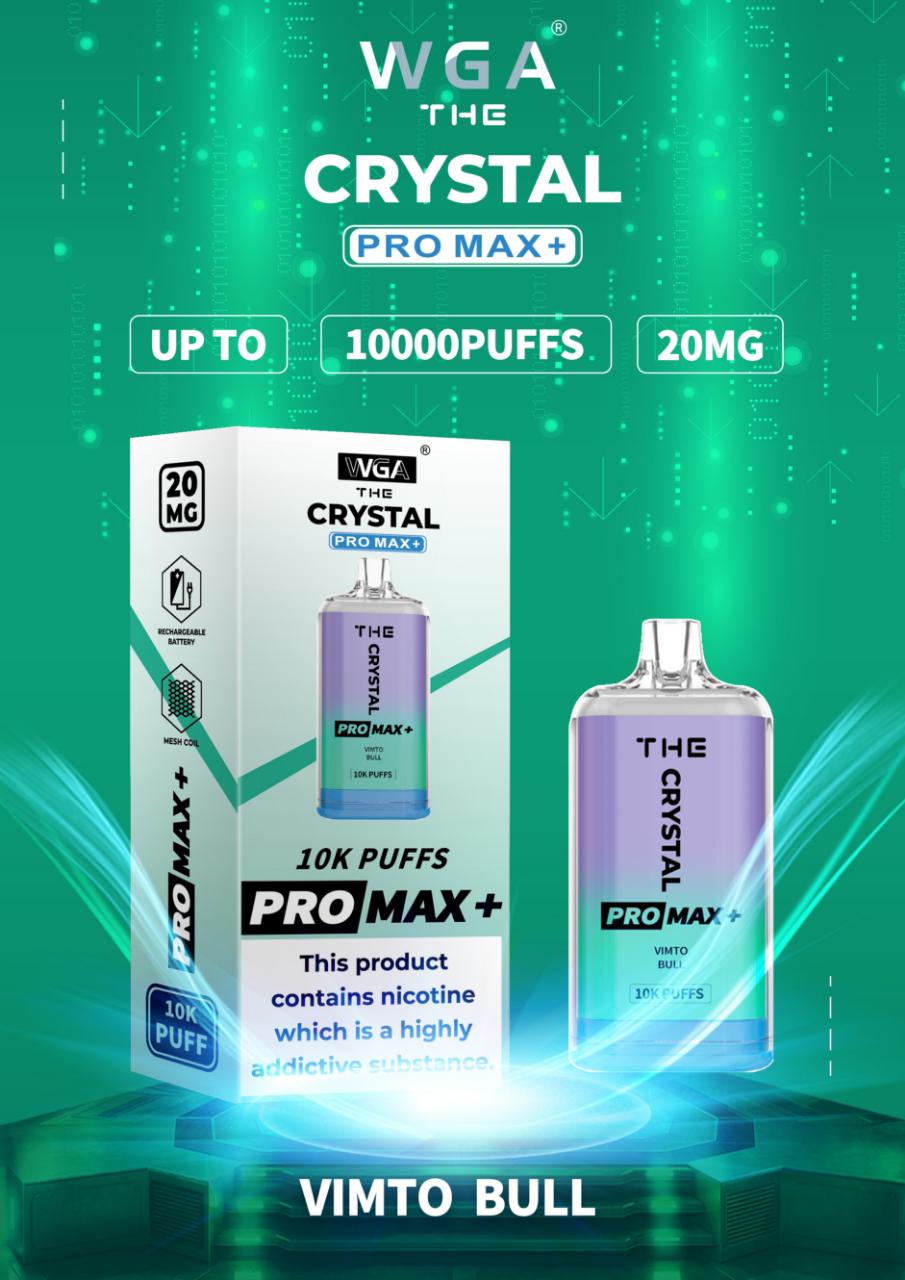 Crystal Pro Max Plus by WGA Disposable Vape Box - vapeswholesale