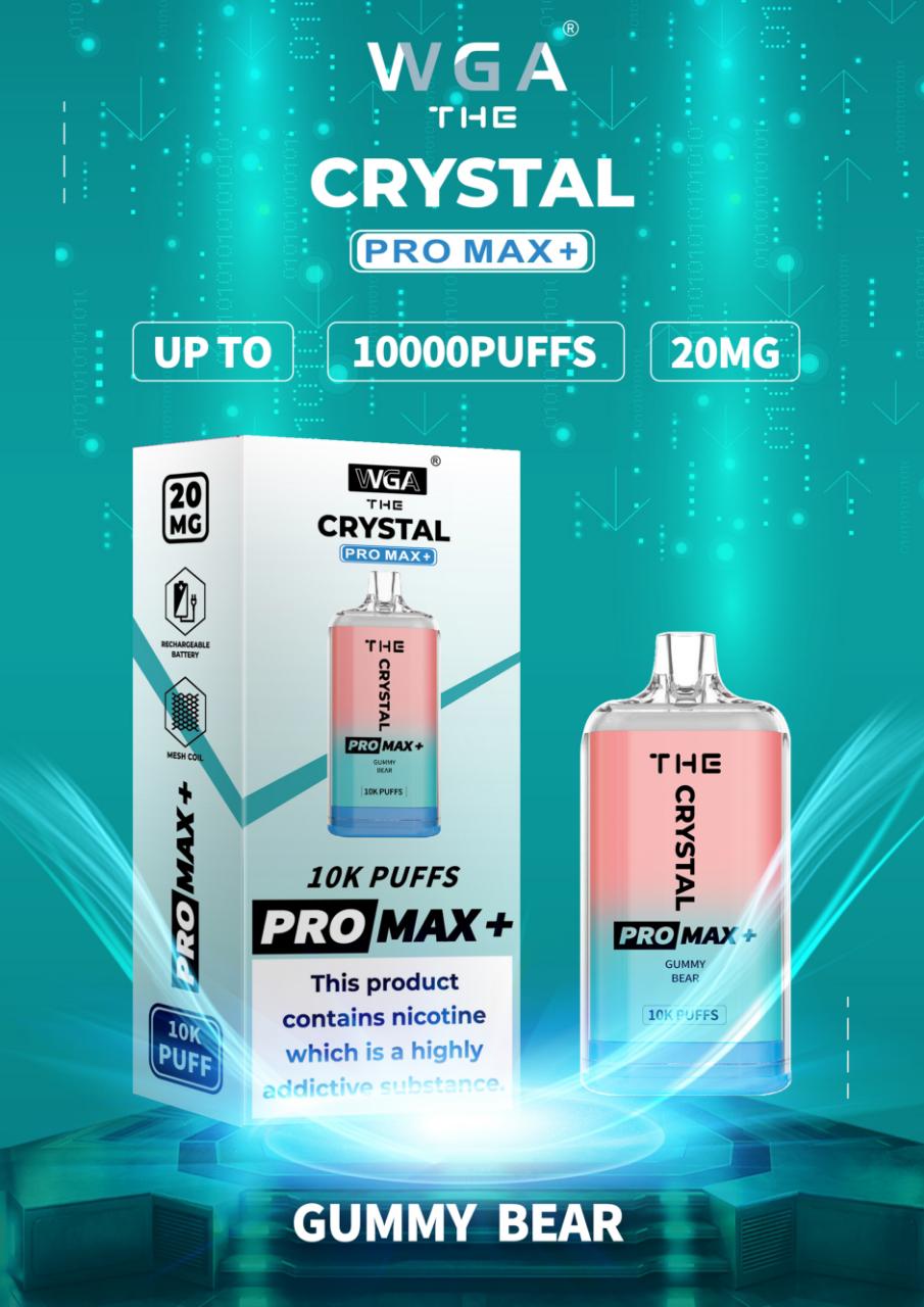 Crystal Pro Max Plus by WGA Disposable Vape Box - vapeswholesale