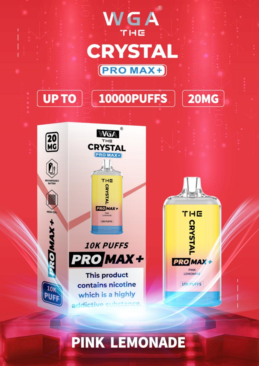 Crystal Pro Max Plus by WGA Disposable Vape Box - vapeswholesale