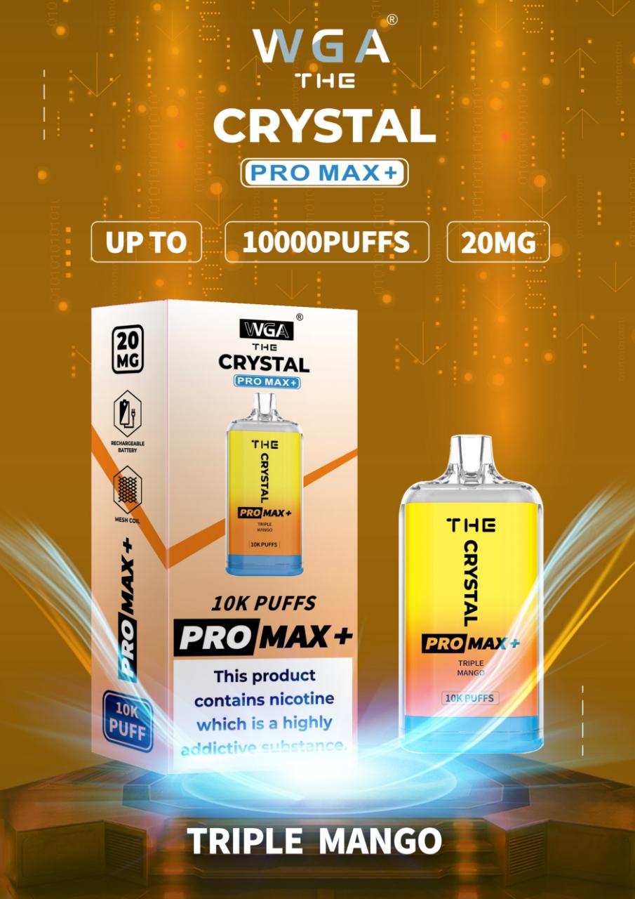 Crystal Pro Max Plus by WGA Disposable Vape Box - vapeswholesale