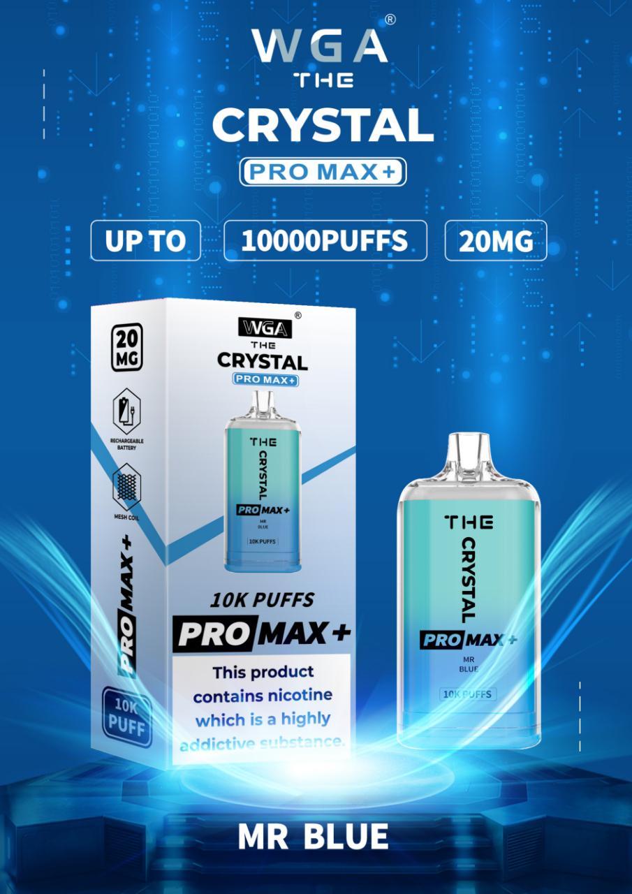 Crystal Pro Max Plus by WGA Disposable Vape Box - vapeswholesale