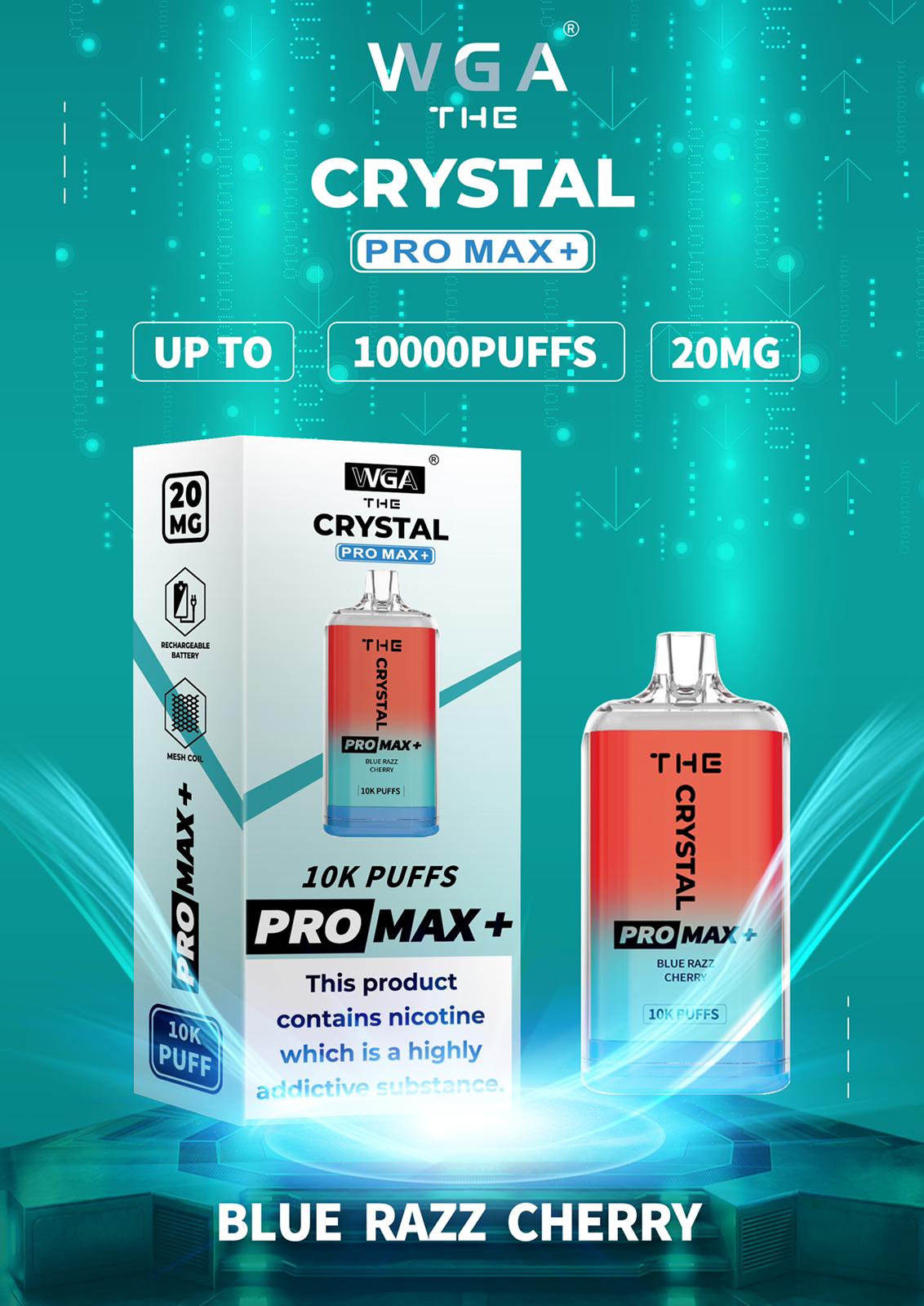 Crystal Pro Max Plus by WGA Disposable Vape Box - vapeswholesale
