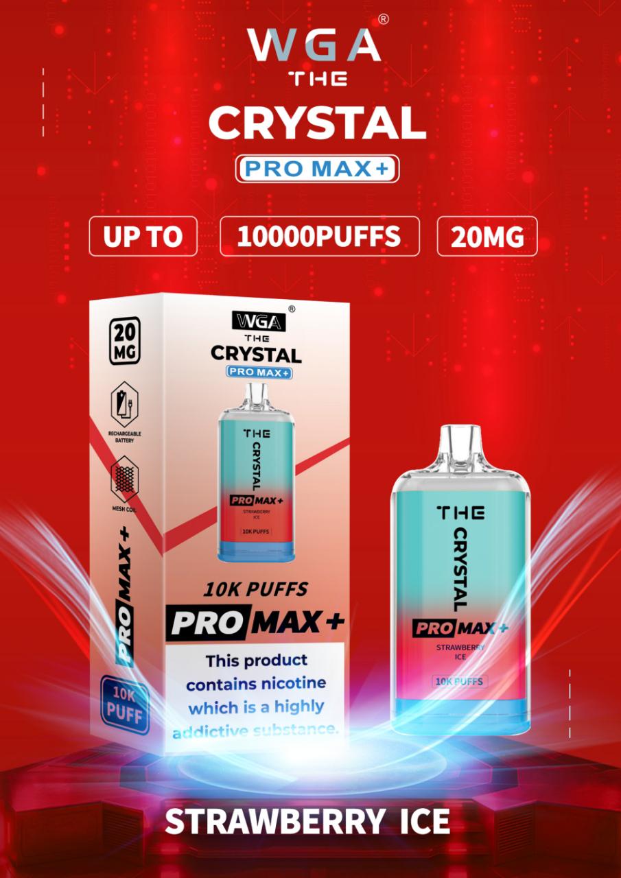 Crystal Pro Max Plus by WGA Disposable Vape Box - vapeswholesale