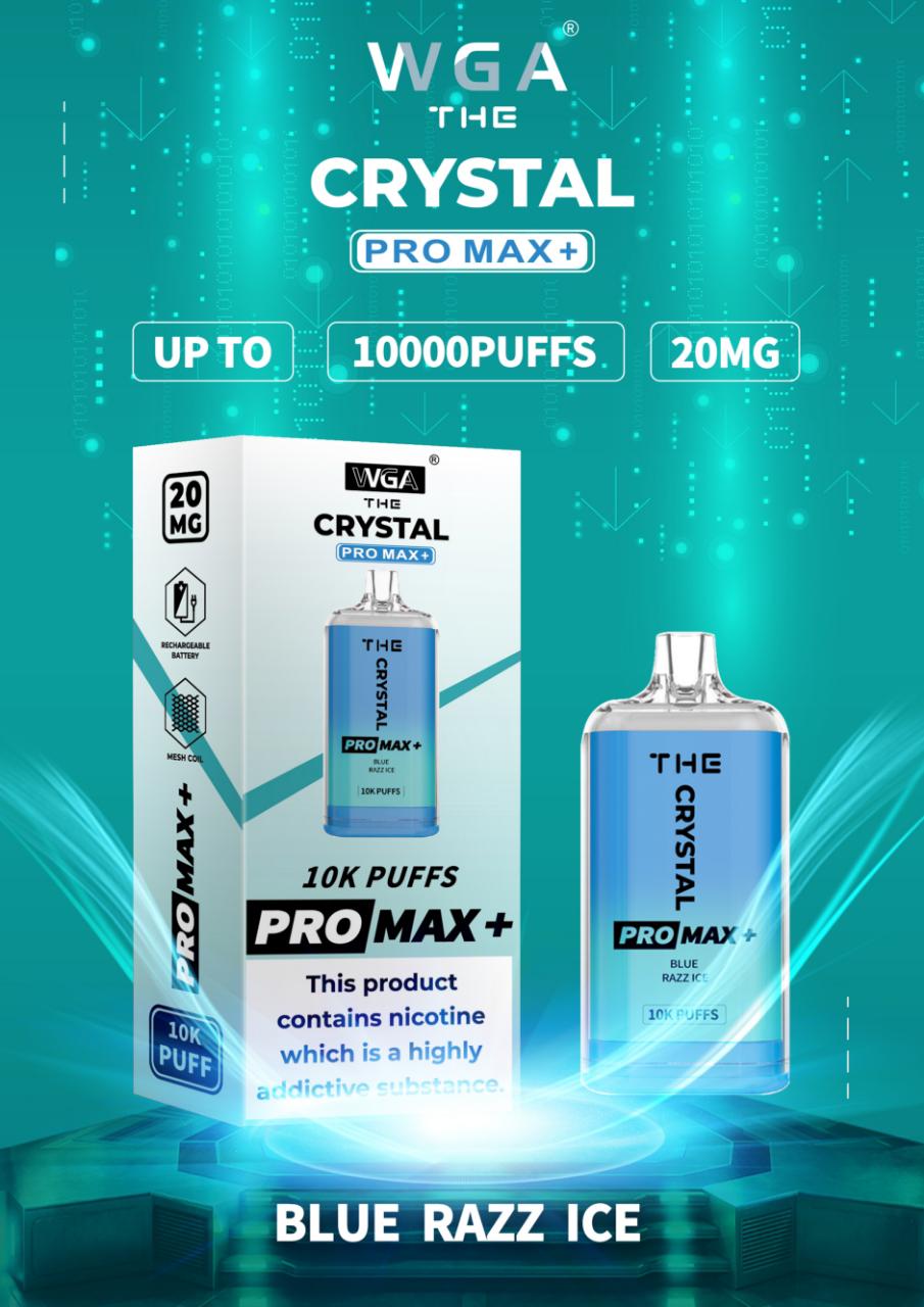 Crystal Pro Max Plus by WGA Disposable Vape Box - vapeswholesale