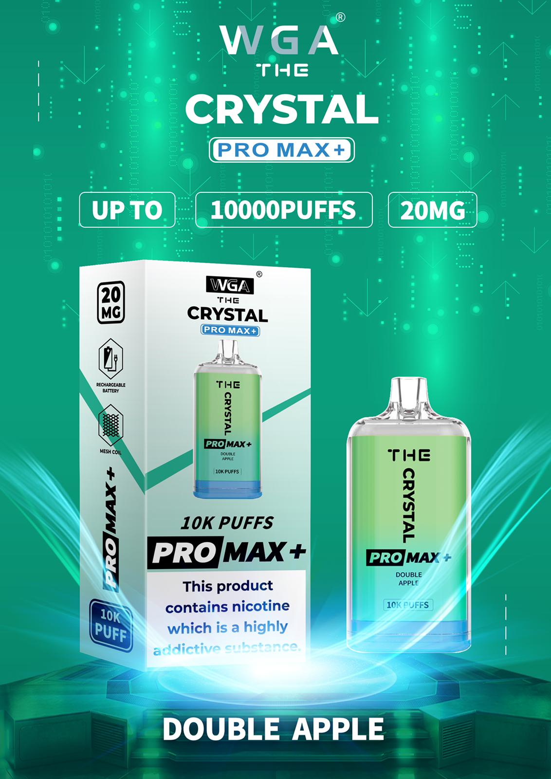 Crystal Pro Max Plus by WGA Disposable Vape Box - vapeswholesale