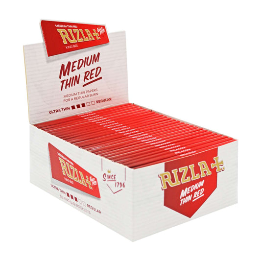 Rizla Medium Thin Red King Size | Box of 50