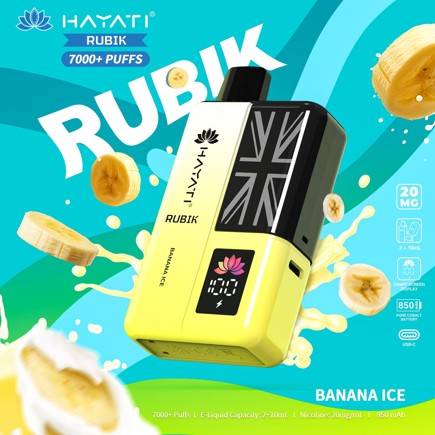 Hayati Rubik 7000 Puffs Disposable Vape| Best Price | UK | Vapes Wholesale