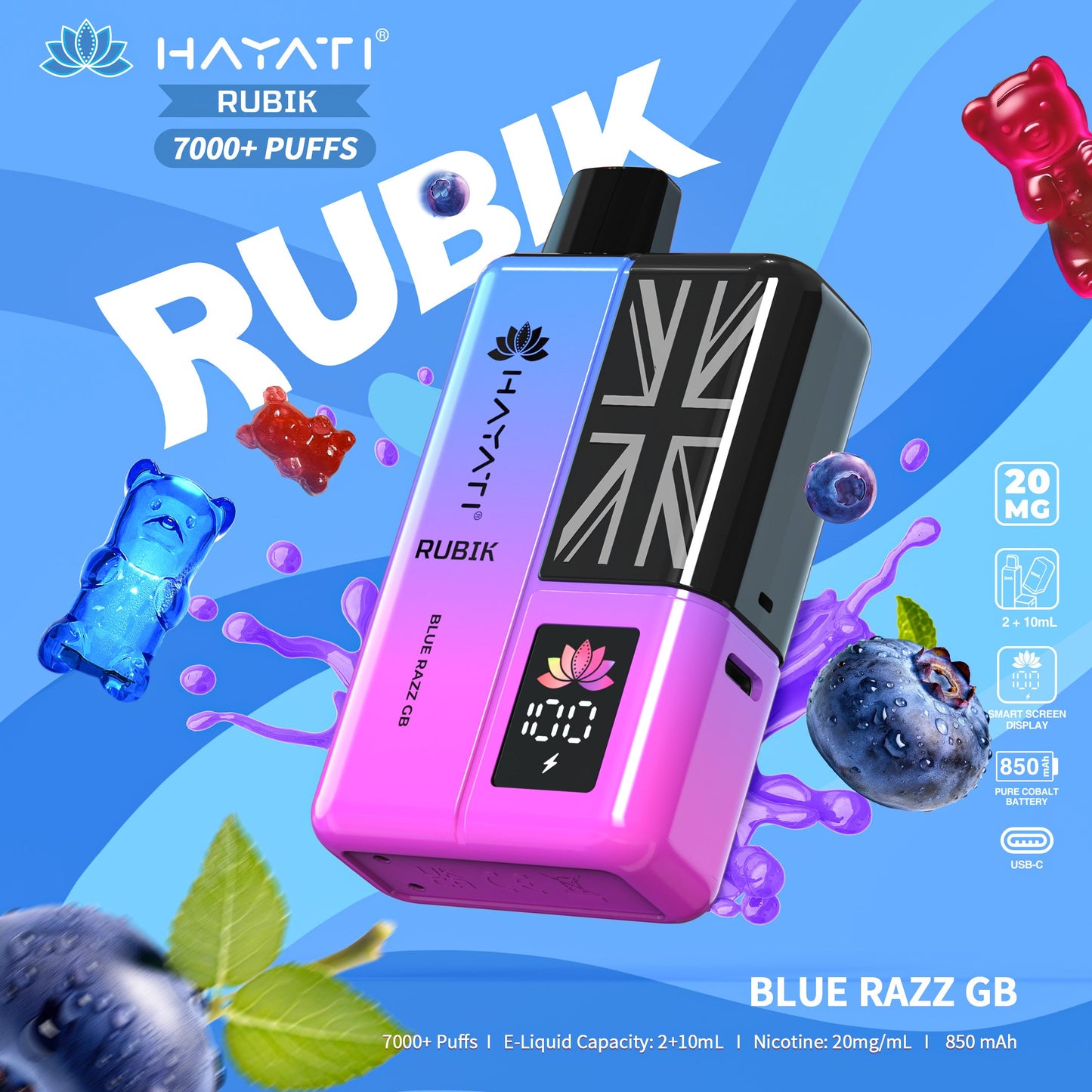 Hayati Rubik 7000 Puffs Disposable Vape| Best Price | UK | Vapes Wholesale