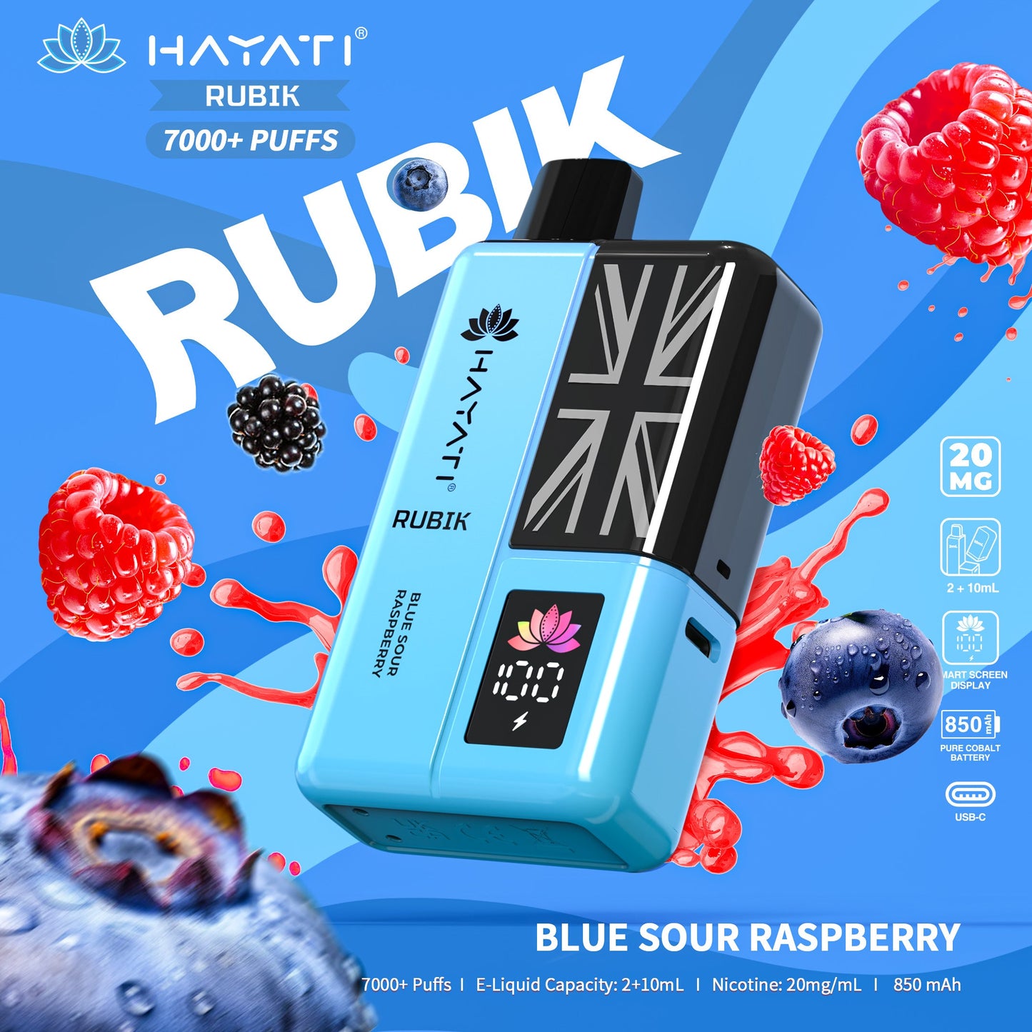 Hayati Rubik 7000 Puffs Disposable Vape| Best Price | UK | Vapes Wholesale