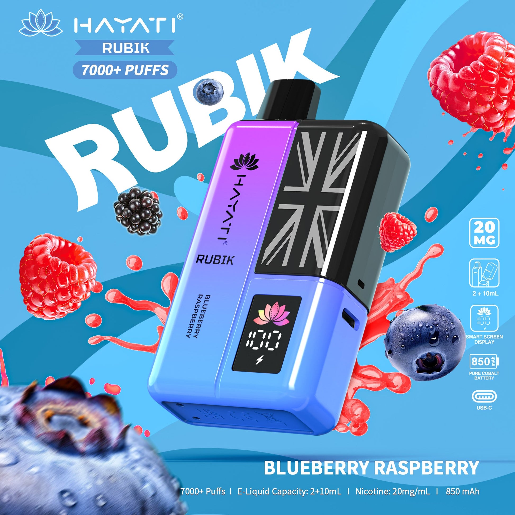 Hayati Rubik 7000 Puffs Pod Kit | Best Price | UK | Vapes Wholesale - vapeswholesale