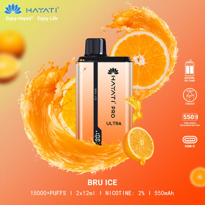 Hayati PRO Ultra 15000 Puffs Disposable 1 x 10 - vapeswholesale