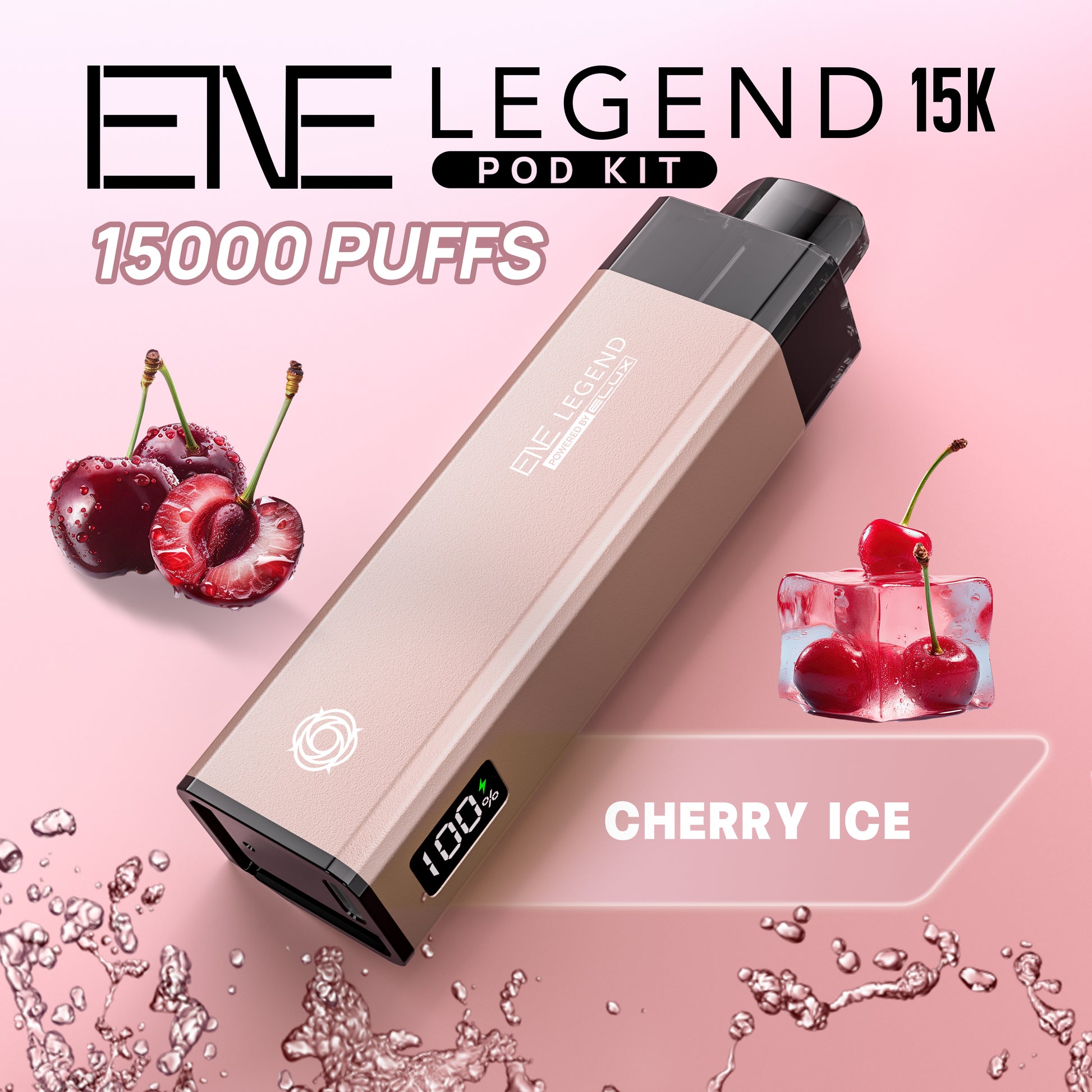Elux ENE Legend 15k Pod Kit with cherry ice flavor 
