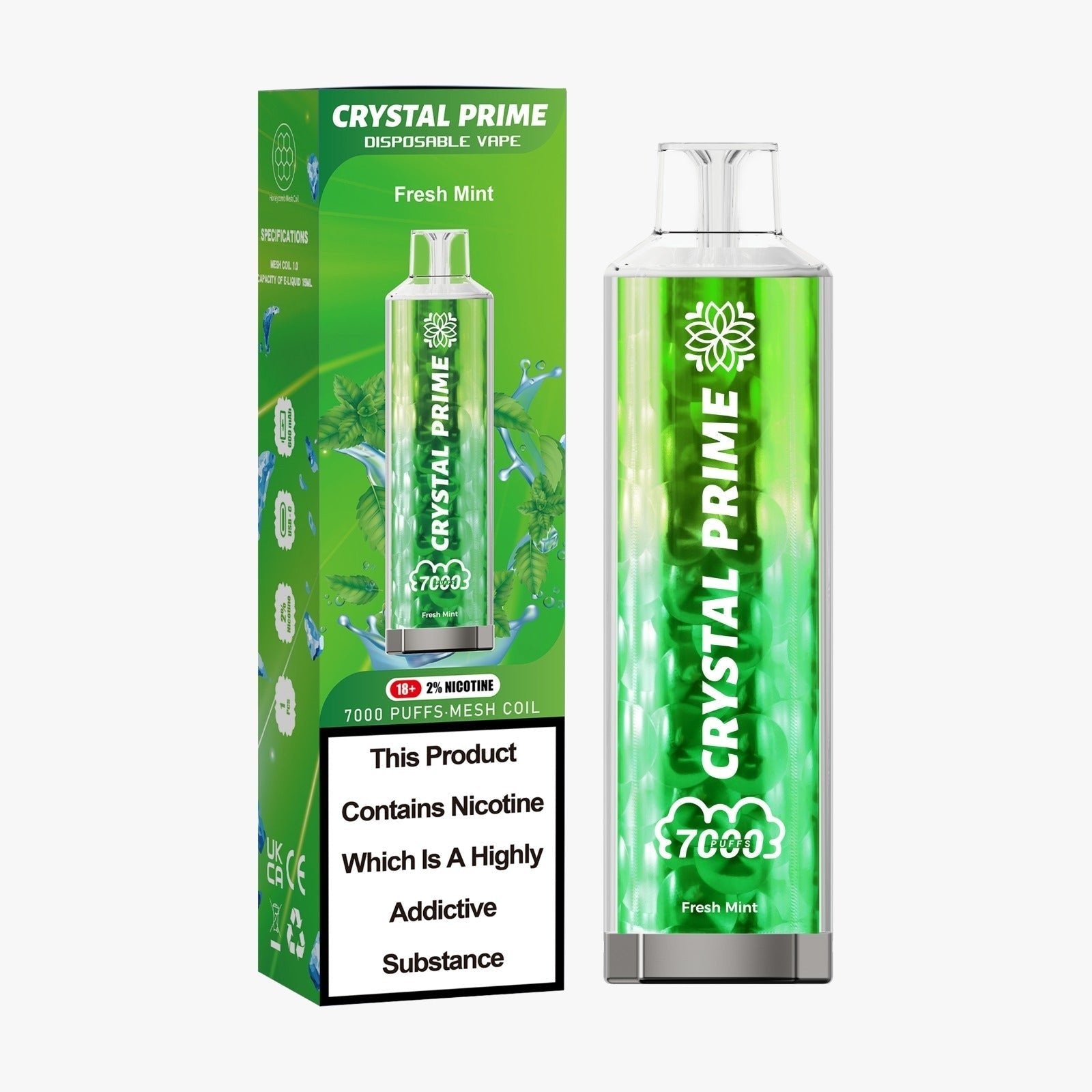 Crystal Prime 7000 | 7000 Puffs Rechargeable Mesh Pod Kit Crystal Prime 7000 | 7000 Puffs Rechargeable Mesh Pod Kit