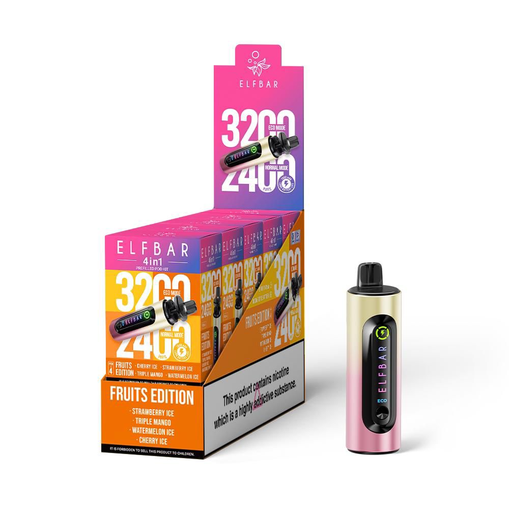 ELF Bar 4-in-1 Disposable Vape – Dual Modes, Up to 3200 Puffs Fruits Edition