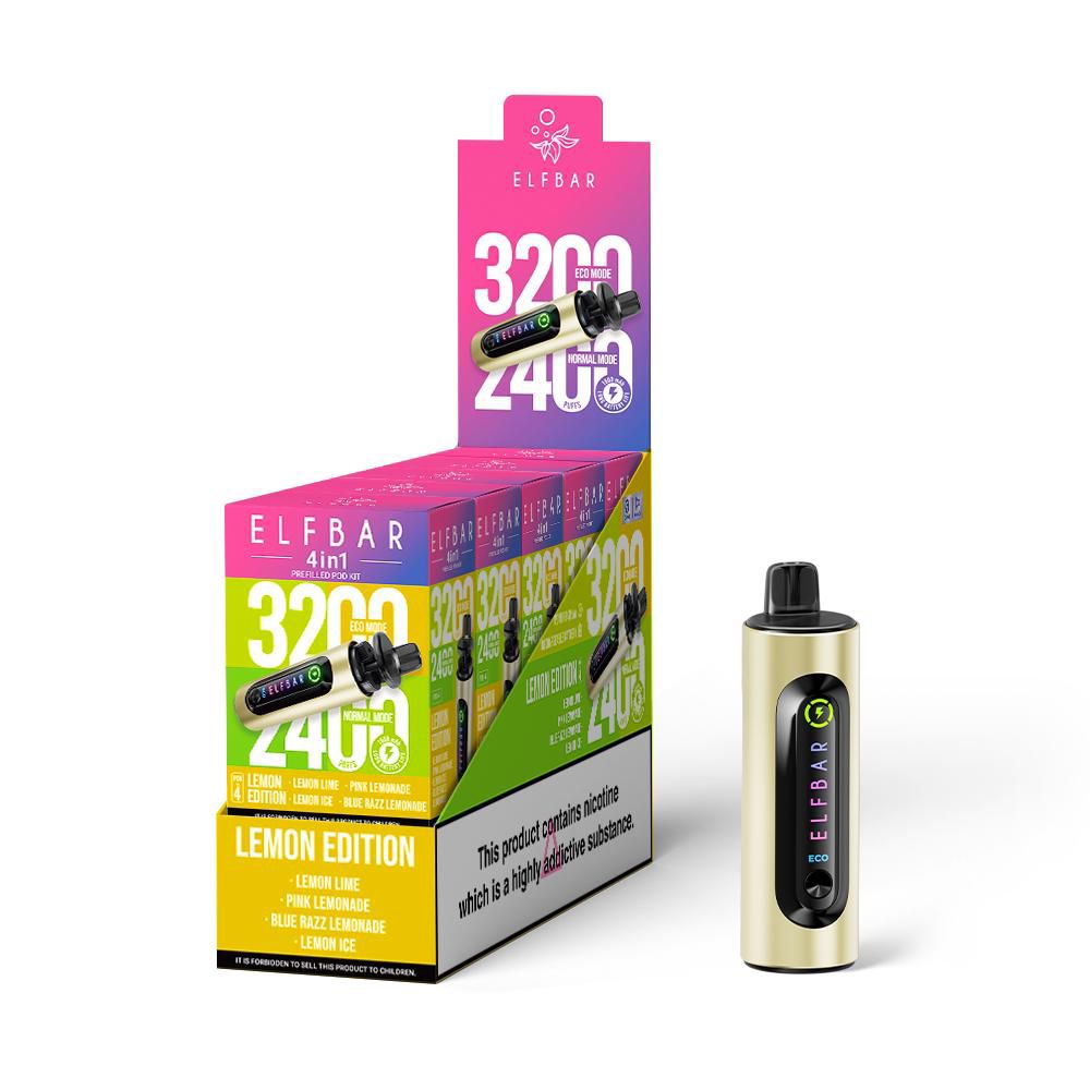 ELF Bar 4-in-1 Disposable Vape – Dual Modes, Up to 3200 Puffs Lemon Edition