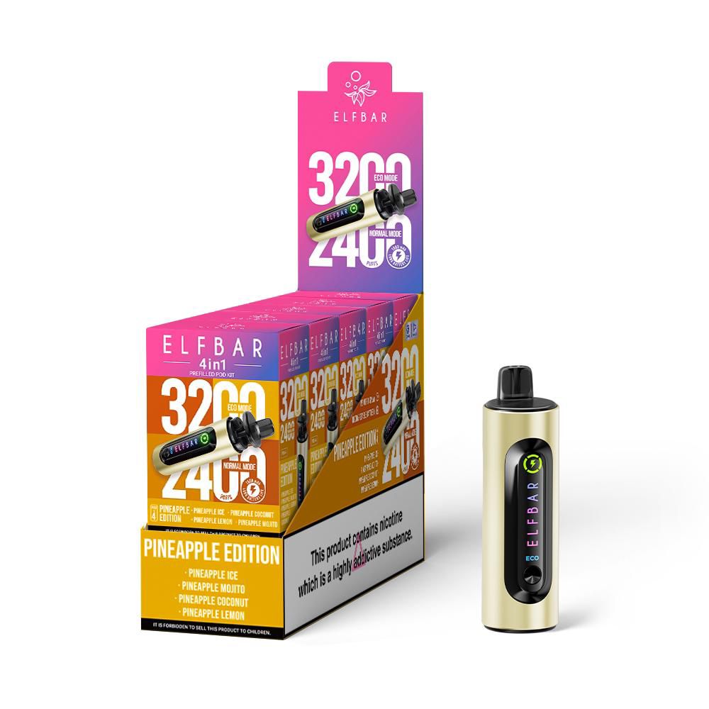 ELF Bar 4-in-1 Disposable Vape – Dual Modes, Up to 3200 Puffs Pineapple Edition