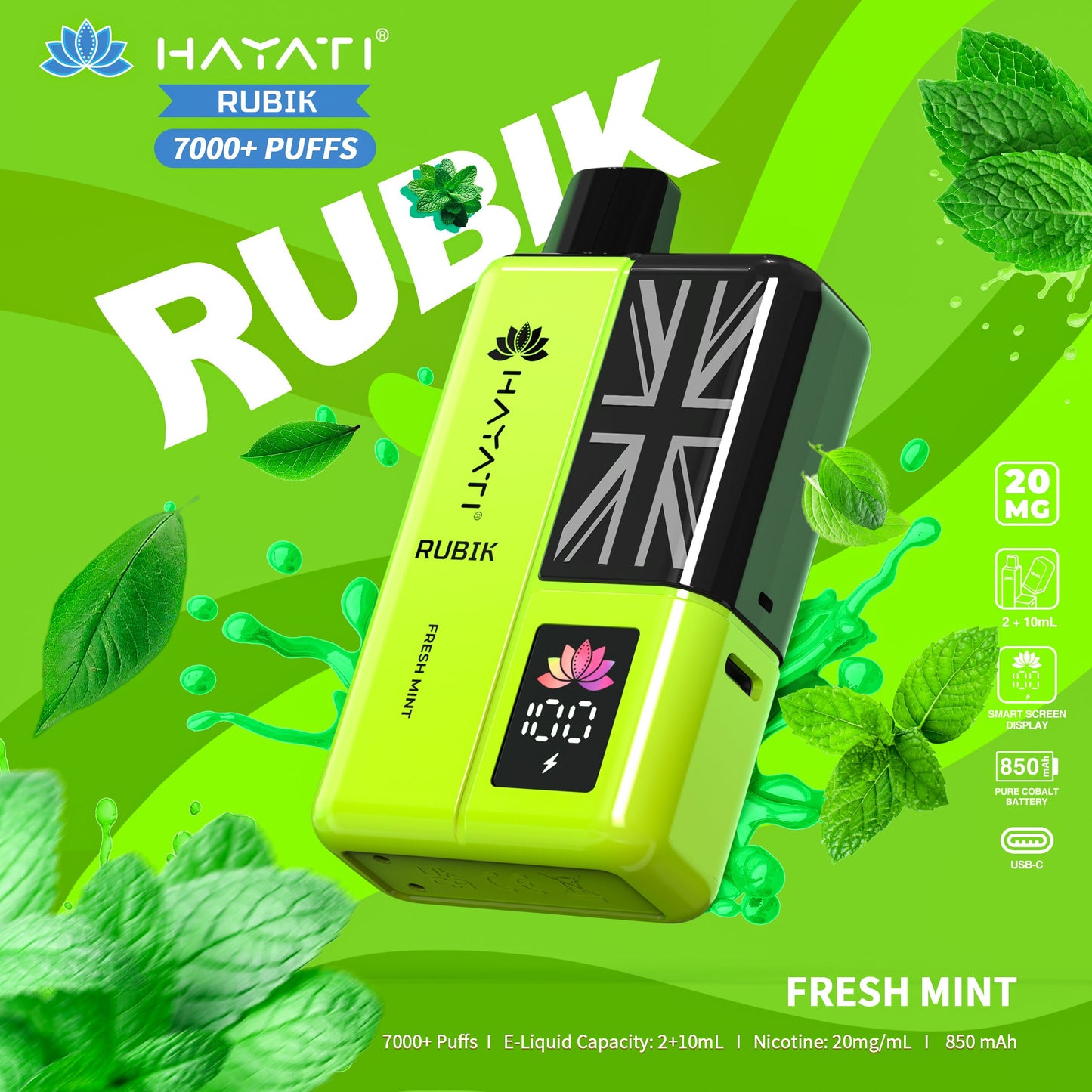 Hayati Rubik 7000 Puffs Disposable Vape| Best Price | UK | Vapes Wholesale