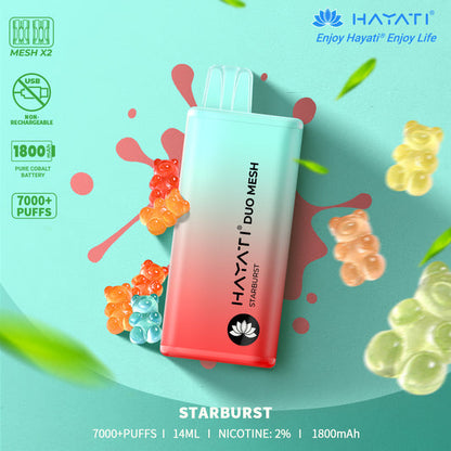 Hayati Duo Mesh 7000 Disposable vape non-chargable | Best Price | UK - vapeswholesale