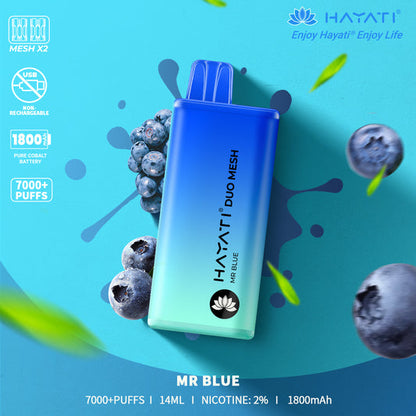 Hayati Duo Mesh 7000 Disposable vape non-chargable | Best Price | UK - vapeswholesale